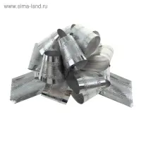 Бант-шар №5 полоска, серебро