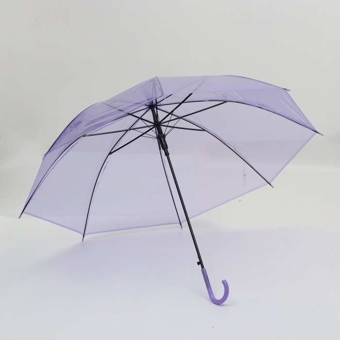 Зонт - трость полуавтоматический, 8 спиц, R = 46/55 см, D = 110 см, цвет МИКС