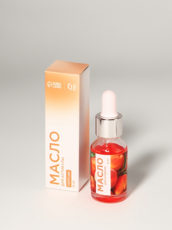 Масло д/ногтей и кутикулы 15мл ПЕРСИК бут с пип к/кор QF