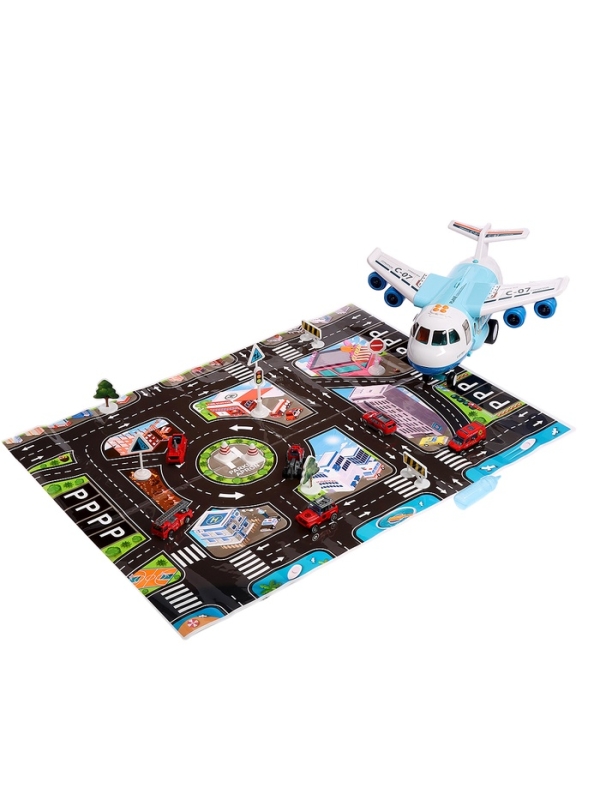 АВТОГРАД Парковка "Пожарный патруль", 6 машин, свет, звук, дым