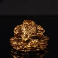 Фигура "Жаба на деньгах" 8х8х4см, бронза