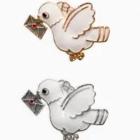 Брошь "Почтовый голубь", цвет микс (неделимая фас 12шт)