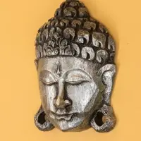 Сувенир интерьерный &laquo;Будда&raquo;, 13&times;5&times;18 см, дерево, серебро