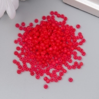 Бисер стекло 8/0 "Матовый полупрозрачный. Алый" 10 гр