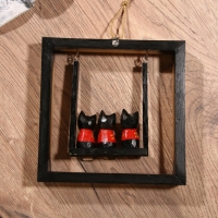 Сувенир интерьерный "Кошки на качелях" дерево 19х19 см