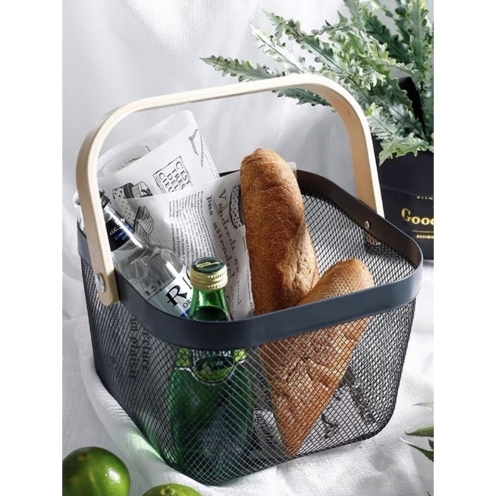 Корзинка универсальная LaDо́m, 26,5&times;25,5&times;18 см, цвет чёрный