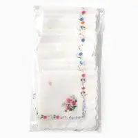 Платки носовые женские Экономь и Я "Полянка" 30*30 см, (набор 12 шт), рис. МИКС,100% пэ