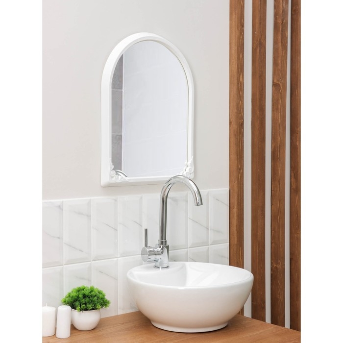 Зеркало в рамке, 49,5&times;39 см, цвет белый