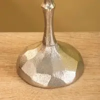 Подсвечник "Грани" алюминий 30 см, цв. серебро