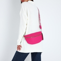 Сумка кросс-боди на молнии, цвет фуксия
