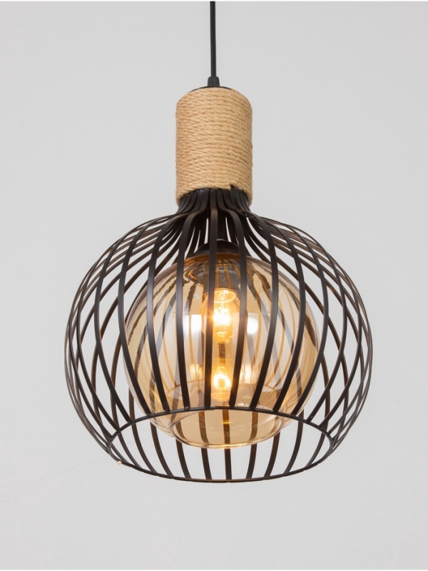 Светильник "Клубок" 1х40Вт Е27 черный 28х28х28см