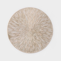 Набор салфеток сервировочных на стол Доляна &laquo;Сияние&raquo;, d=38 см, 4 шт, цвет золото