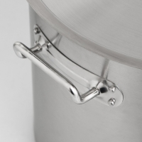 Кастрюля из нержавеющей стали Hanna Kn&ouml;vell HoReCa, 40 л, толщина 0,8 мм, 201 сталь, дно 3,2 мм, с теплораспределительным слоем, индукция