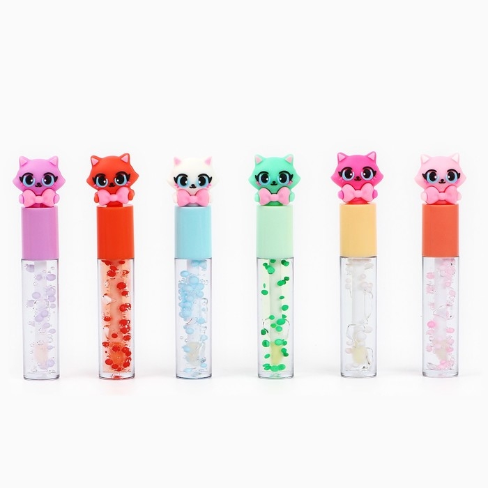 Детский блеск для губ &laquo;Кошечка&raquo;, 8 мл, МИКС