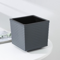 Кашпо со вставкой &laquo;Стиль&raquo;, 3 л, цвет графит