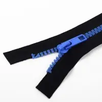 Молния &laquo;Трактор&raquo;, №5, разъёмная, замок автомат, 50 см, чёрная, синяя