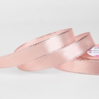 Лента атласная &laquo;Серебряные нити&raquo;, 15 мм &times; 23 &plusmn; 1 м, цвет розовое золото №107