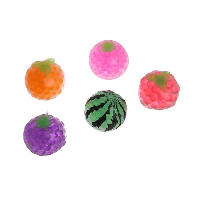 Антистресс сквиш мялка &laquo;Фруктики&raquo;, с гидрогелем, цвета МИКС, в шоубоксе