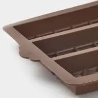 Форма для дубайского шоколада 6 плиток "Квадраты, полосы, пирамиды" 27,5x17x2 см