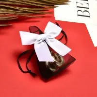 Мешочек подарочный &laquo;Бант органза&raquo;, 7&times;9 см, черно-белый