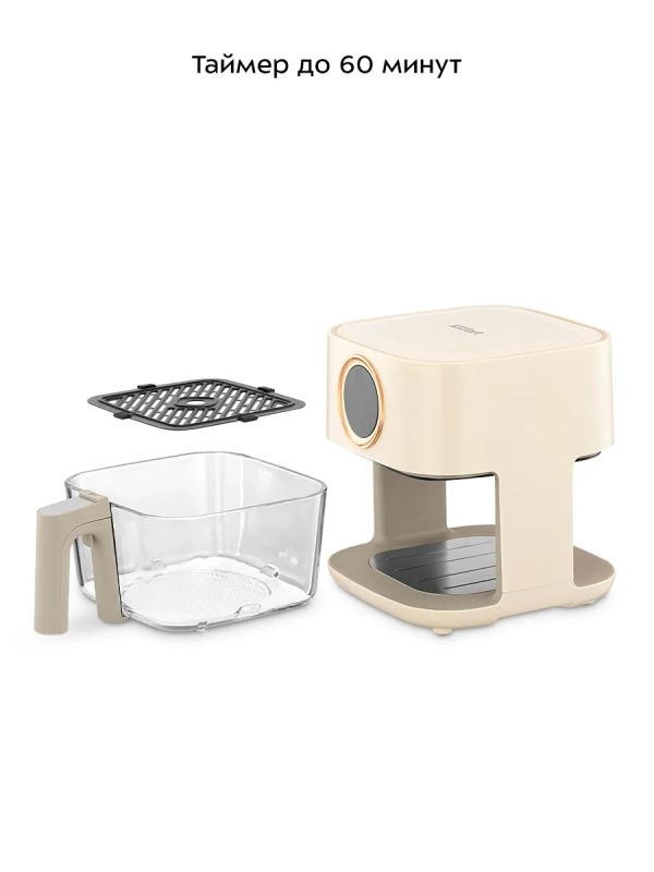 Аэрогриль с стеклянной чашей КТ-2258 - 4 л - 1400 Вт