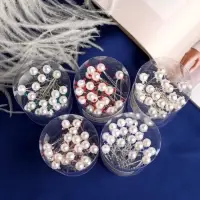 Шпилька для волос &laquo;Бусинка&raquo;, стразы, 0.8&times;6 см, МИКС