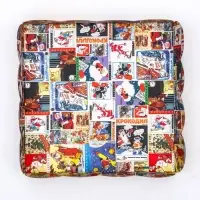 Коробка для печенья, кондитерская новогодняя упаковка, &laquo;Новогодняя афиша&raquo;, 12&times;12&times;3 см