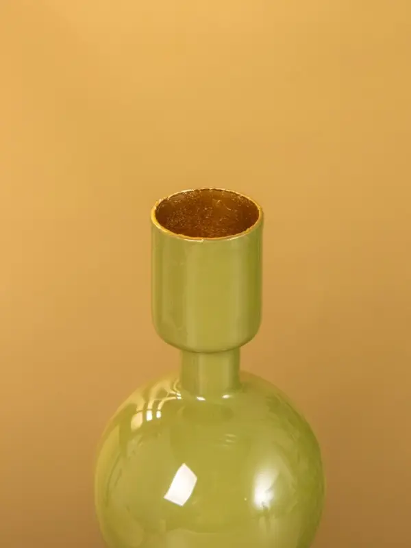 Подсвечник на 1 свечу "Авокадо" с 3 сферами 10х10х25 см