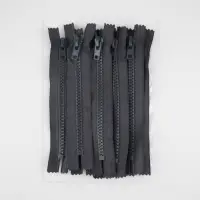 Молния &laquo;Трактор&raquo;, №8, неразъёмная, замок автомат, 18 см, тёмно-серая