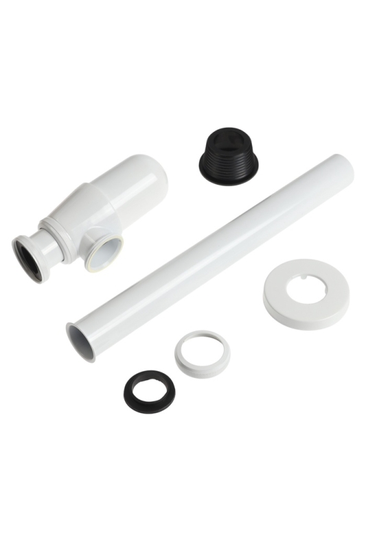 Сифон ZEIN engr, для раковины, бутылочный, 1 1/4" х 32 мм, цинк, белый