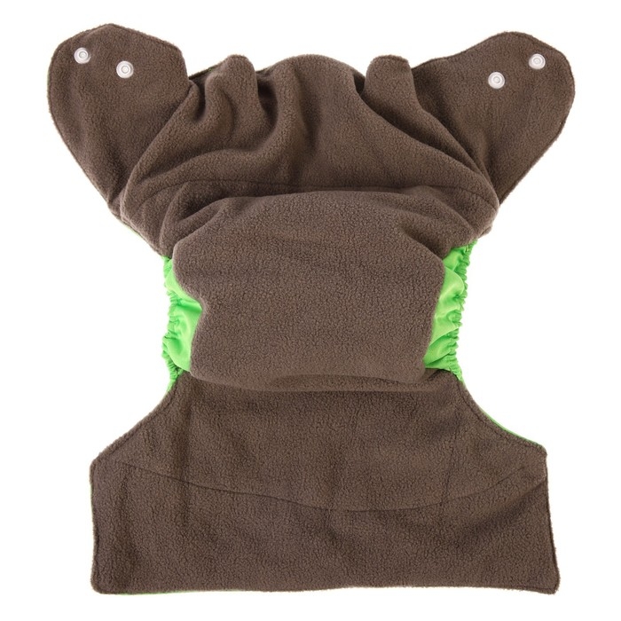 Многоразовый подгузник, 3-15 кг, угольно-бамбуковая ткань, цвет зеленый, Крошка Я