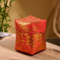 Корзинка плетеная "Голден" 16х16х23 см, розовый