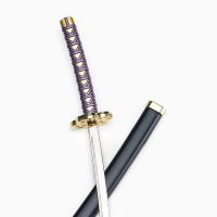 Сувенирное оружие мини "Катана Зеницу", 24 см, чёрная с сиреневым