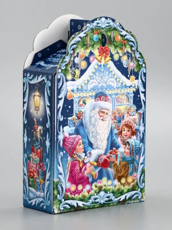 Подарочная коробка новогодняя &laquo;Новогодняя карусель&raquo;, фигурная, 160&times;75&times;260 см