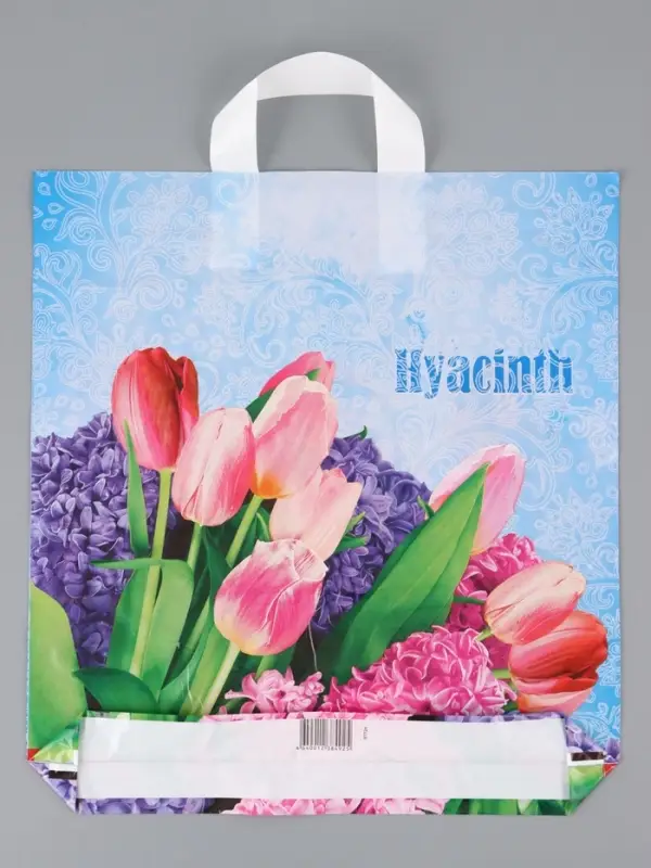 Пакет "Гиацинт, полиэтиленовый с вырубной ручкой 38х40 см, 40 мкм