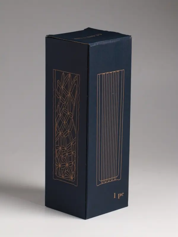 Ваза стекло настольная "Бритт" полосы, 24х8 см, прозрачный