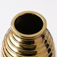 Ваза керамика настольная "Дайзи" полосы, 20х11х7 см, золото