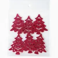 Декор "Красные елочки", набор 6 шт.