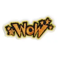 Наклейка на одежду WOW, на клеевой основе, 8&times;3 см, разноцветная