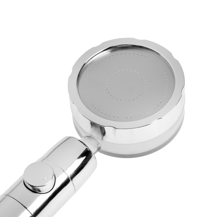 Душевая лейка ZEIN Z2349, с вентилятором, 1 режим, пластик/нержавеющая сталь, жёлтый/хром