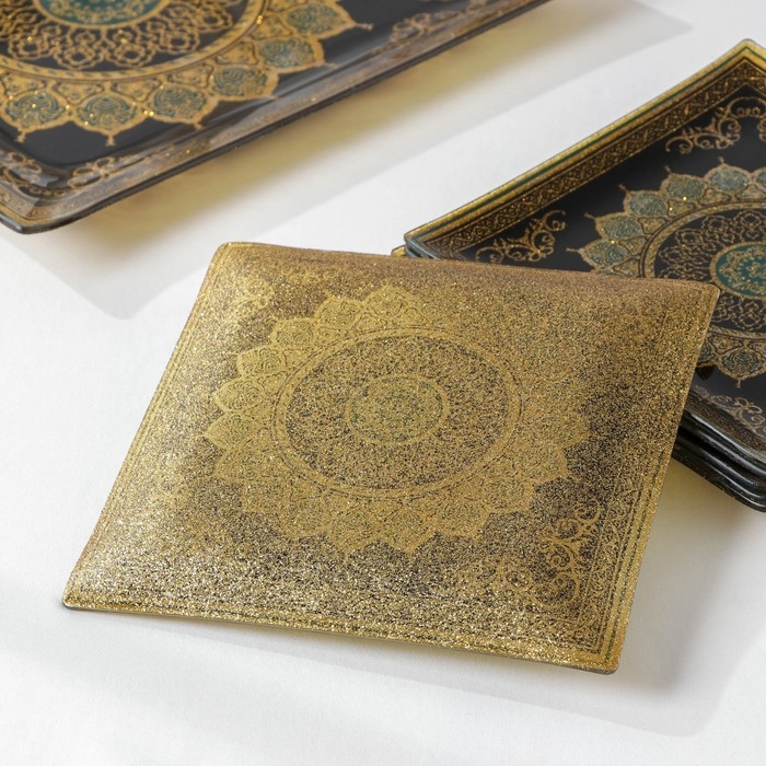 Набор столовый &laquo;Мехенди&raquo;, 7 предметов: 30&times;30 см - 1 шт, 18&times;18 см - 6 шт