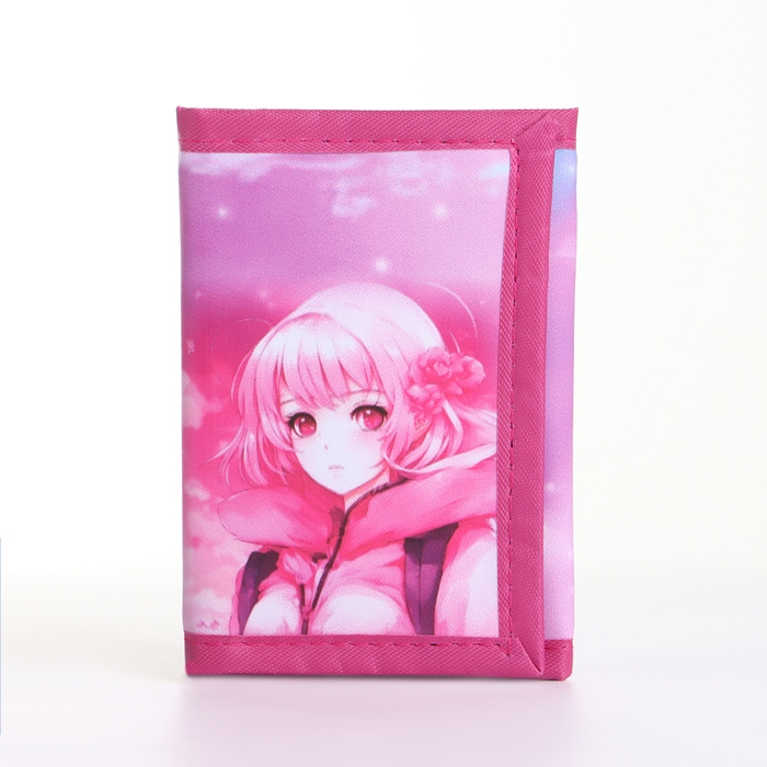 Кошелёк детский на липучке &laquo;Выбражулька&raquo;, цвет розовый