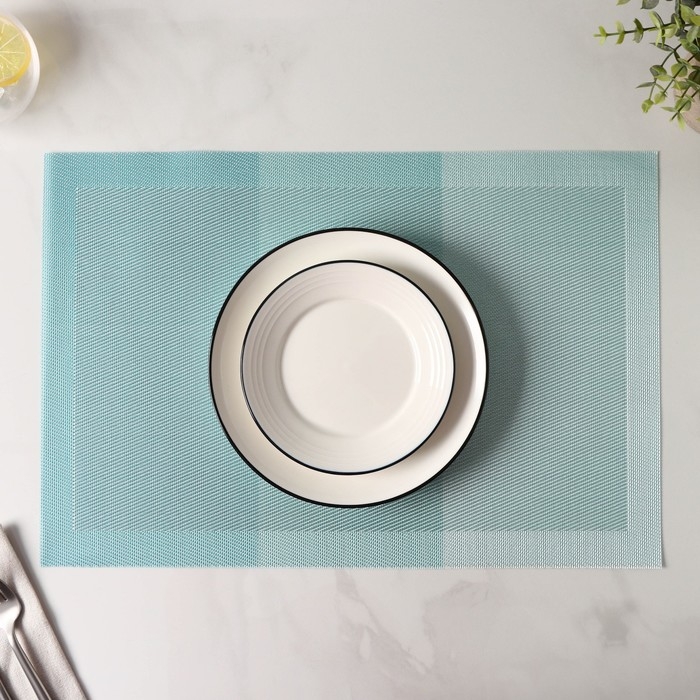 Салфетка сервировочная на стол &laquo;Тритон&raquo;, 45&times;30 см, цвет бирюзовый