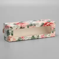 Коробка для макарун, кондитерская упаковка &laquo;Ты прекрасна&raquo;, 18 х 5.5 х 5.5 см