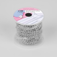 Цепочка для сумки, железная, d = 3,2 мм, 10 &plusmn; 0,5 м, цвет серебряный