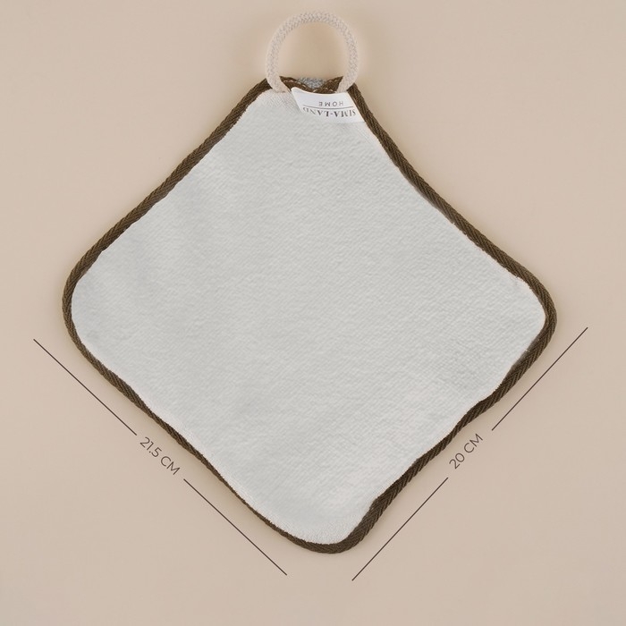 Мочалка массажная SL Home &laquo;Ортика&raquo;, бамбуковое волокно, 21&times;20,5 см, цвет серый