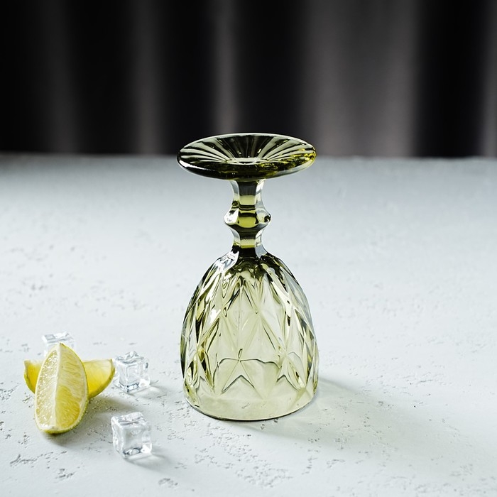 Бокал для вина стеклянный Magistro &laquo;Круиз&raquo;, 250 мл, 8&times;15,3 см, цвет зелёный