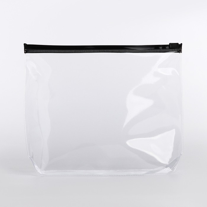 Косметичка с застёжкой зип-лок, цвет прозрачный/чёрный Косметичка с застёжкой зип-лок, цвет прозрачный/чёрный