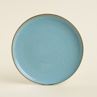 Набор тарелок фарфоровых SL Home &laquo;Аззура&raquo;, d=25,5 см, цвет бирюзовый
