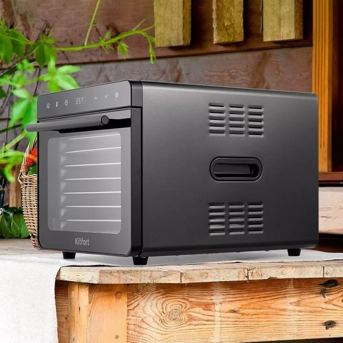 Сушилка для овощей и фруктов Kitfort КТ-1949, 700 Вт, 8 ярусов, чёрная